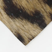 ヒョウのプリント フリースブランケット (角)