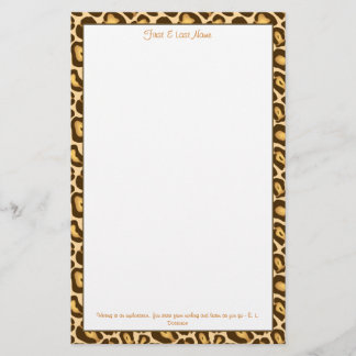 ヒョウのプリント 便箋