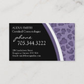 ヒョウのプリント:: 名刺 (裏面)