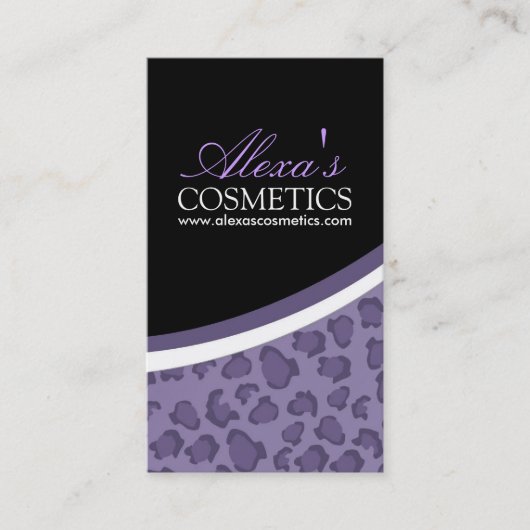 ヒョウのプリント:: 名刺 (正面)