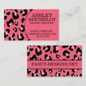 ヒョウのプリント 名刺 (正面/裏面)