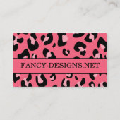 ヒョウのプリント 名刺 (裏面)