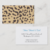 ヒョウのプリント 名刺 (正面/裏面)