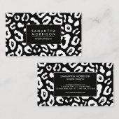 ヒョウのプリント 名刺 (正面/裏面)