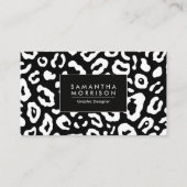 ヒョウのプリント 名刺 (正面)