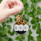 ヒョウのプリントKeychain キーホルダー (手)