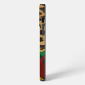 ヒョウのプレイド iPhoneケース (左側面)