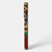 ヒョウのプレイド iPhoneケース (左側面)