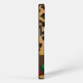 ヒョウのプレイド iPhoneケース (右側面)