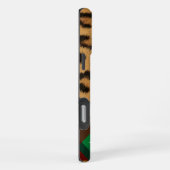 ヒョウのプレイド iPhoneケース (右側面)