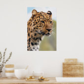 ヒョウのヘッドショット ポスター (キッチン)