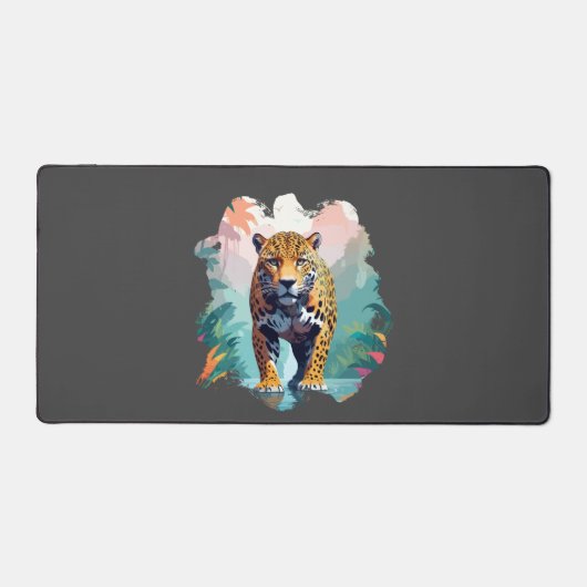 ヒョウのベクター動物の威厳のある自然 デスクマット (正面)