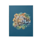 ヒョウのベクター動物の威厳のある自然 ノートパッド (回転)