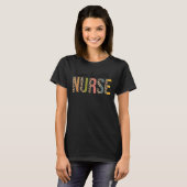 ヒョウのホームヘルスナースプリントのための看護学生 Tシャツ (正面フル)