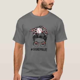 ヒョウのボールおばあちゃんライフ乱雑Bunゲームデイモテ Tシャツ