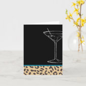ヒョウのマルティーニ誕生日 カード (黄色い花)