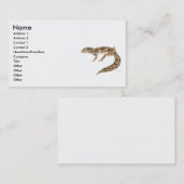 ヒョウのヤモリのプロフィールカード 名刺 (正面/裏面)