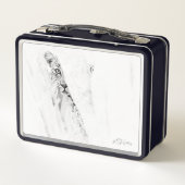 ヒョウのランチボックス – カスタムミニマリストアート メタルランチボックス (裏面)