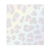 ヒョウのレインボーグラディエント野生動物のスキンパター ノートパッド (正面)