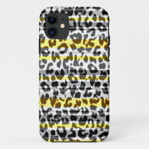 ヒョウのレトロパターンアニマルプリントの質 iPhone 11 ケース