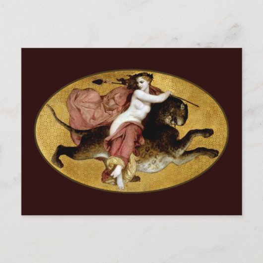 ヒョウの上のバッカンテ ポストカード (正面)