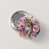 ヒョウの仔とバラボタン 缶バッジ (正面&裏面)