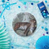 ヒョウの勉強（ジャン=バプティスト・ウドライによる） ペーパープレート (パーティー)