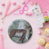 ヒョウの勉強（ジャン=バプティスト・ウドライによる） ペーパープレート (パーティー)