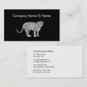 ヒョウの動物のテーマの名刺 名刺 (正面/裏面)