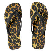 ヒョウの動物のパターンビーチサンダル ビーチサンダル (フットベッド)