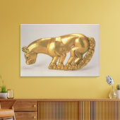 ヒョウの型枠の盾の紋章 キャンバスプリント (インサイチュ (リビング))