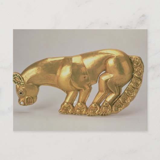 ヒョウの型枠の盾の紋章 ポストカード (正面)