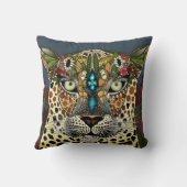 ヒョウの女王の青 クッション (裏面)