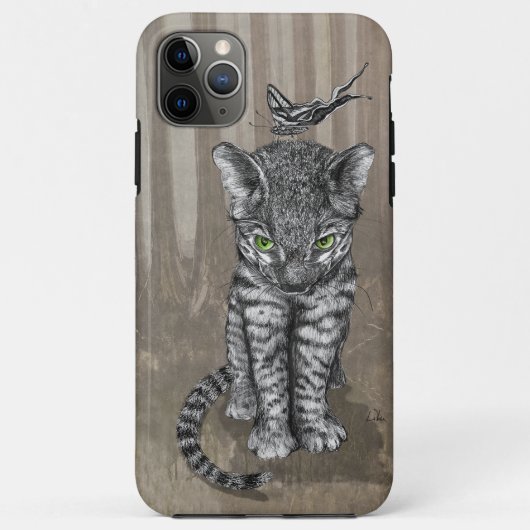 ヒョウの子猫バタフライ Case-Mate iPhoneケース (裏面)