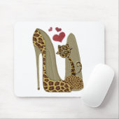 ヒョウの小剣靴および猫の芸術 マウスパッド (マウス)