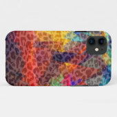 ヒョウの幾何学的パターン |モザイク抽象芸術アート Case-Mate iPhoneケース (裏面(横))