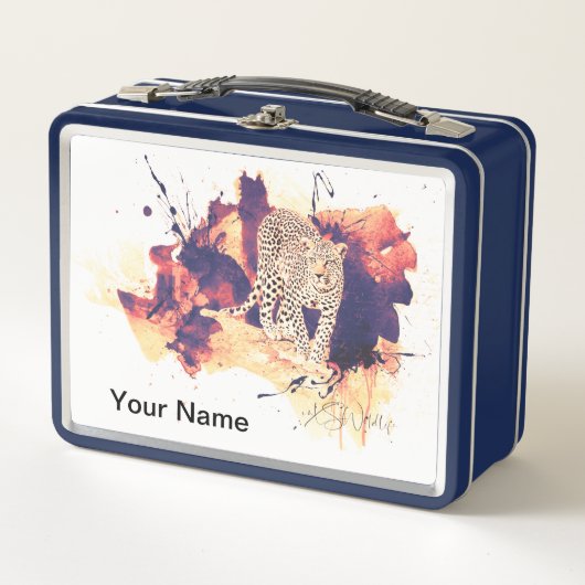 ヒョウの弁当箱 – Be Braveカスタム Gift メタルランチボックス (正面)