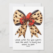 ヒョウの弓と可愛いマムシで煮立つ シーズンカード (裏面)