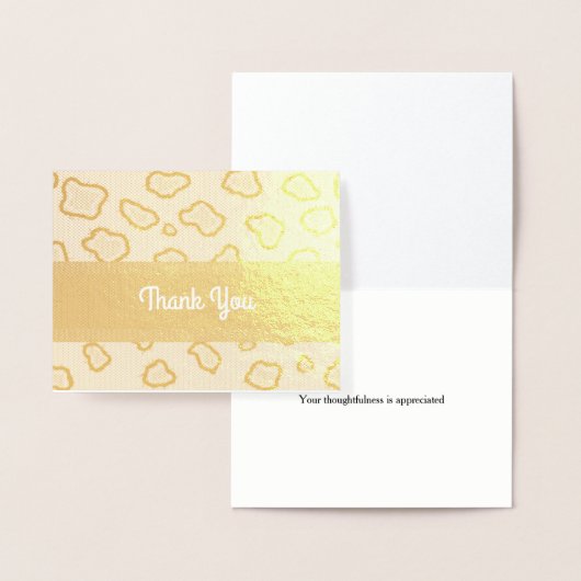 ヒョウの斑点ありがとう 箔カード (ディスプレー)