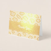 ヒョウの斑点ありがとう 箔カード (正面)