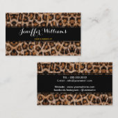 ヒョウの斑点毛のジャガー動物の皮の模様 名刺 (正面/裏面)