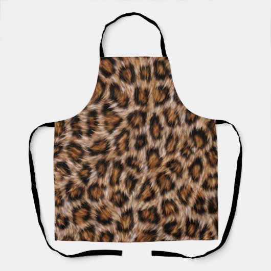ヒョウの斑点毛ジャガー動物の皮の模様.j エプロン (正面)
