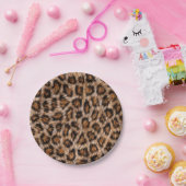 ヒョウの斑点毛ジャガー動物の皮の模様.j ペーパープレート (パーティー)