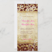 ヒョウの斑点+真珠の渦巻き/ヴィンテージ羊皮紙 招待状 (裏面)