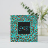 ヒョウの斑点+真珠の渦/ヴィンテージ 招待状 (スタンド正面)