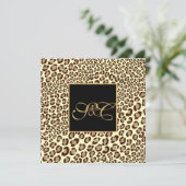 ヒョウの斑点+真珠の渦/ヴィンテージ 招待状 (スタンド正面)