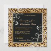 ヒョウの斑点+真珠の渦/ヴィンテージ 招待状 (裏面)