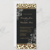 ヒョウの斑点+真珠の渦/ヴィンテージ 招待状 (裏面)