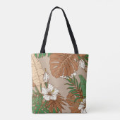 ヒョウの毛の熱帯葉の毛帯 トートバッグ (裏面)