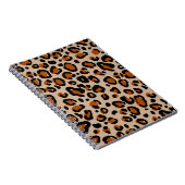 ヒョウの毛の継ぎ目のないパターン ノートブック (右側)